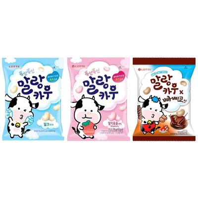 Lotte Мягкие и пушистые жевательные конфеты «Корова Маланг» 158 г (4 варианта)