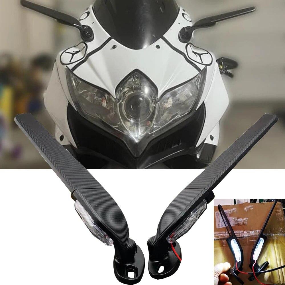 Modified Motorcycle 2PCS Rearview Mirrors Wind Wing Adjustable Rotating Side Mirrors For YAMAHA R15 R25 R3 R1 R1S R6 R6S V2 V3