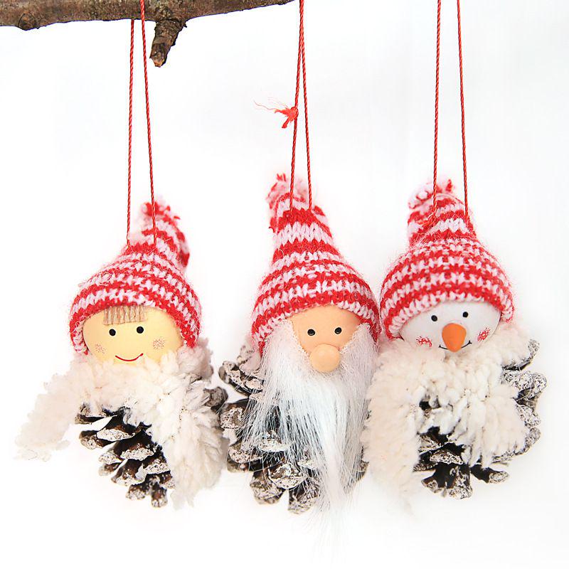 Stunning Three-piece Set Doll Gift For Classic Christmas Decorations