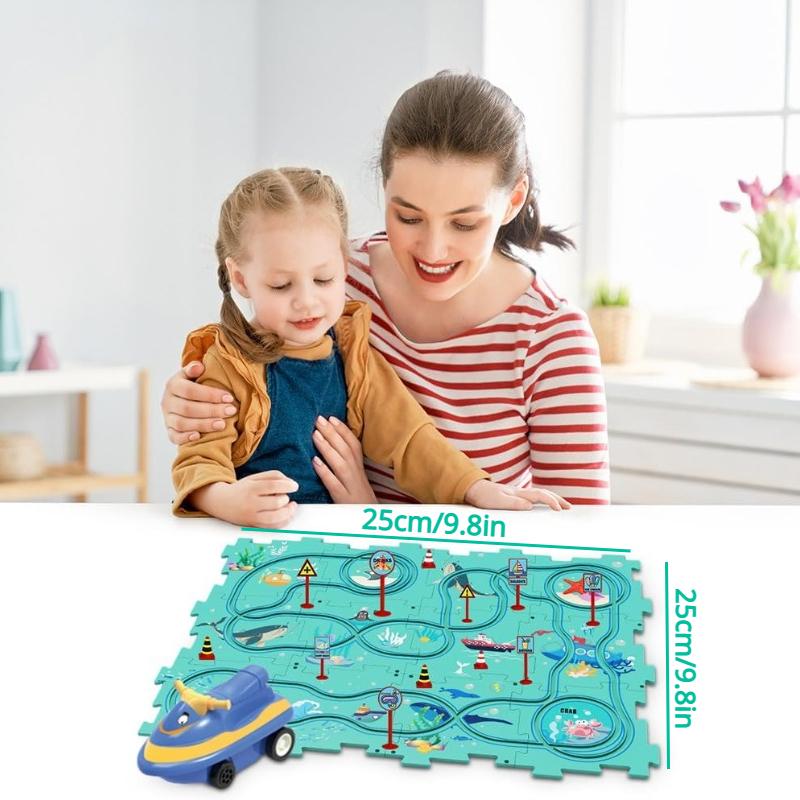 Сборка электрической тележки своими руками, детский игровой набор-пазл с вагончиком