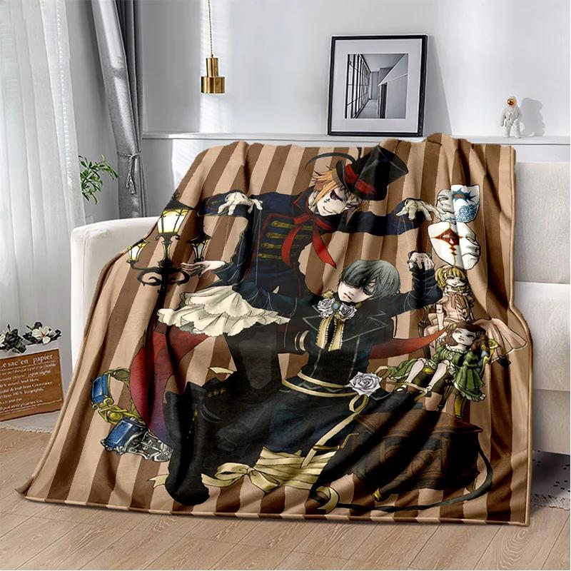 3D аниме Черный дворецкий мультяшное одеяло, мягкое одеяло для дома, спальни, кровати, дивана, пикника, путешествий, офиса, отдыха, одеяло, детское одеяло