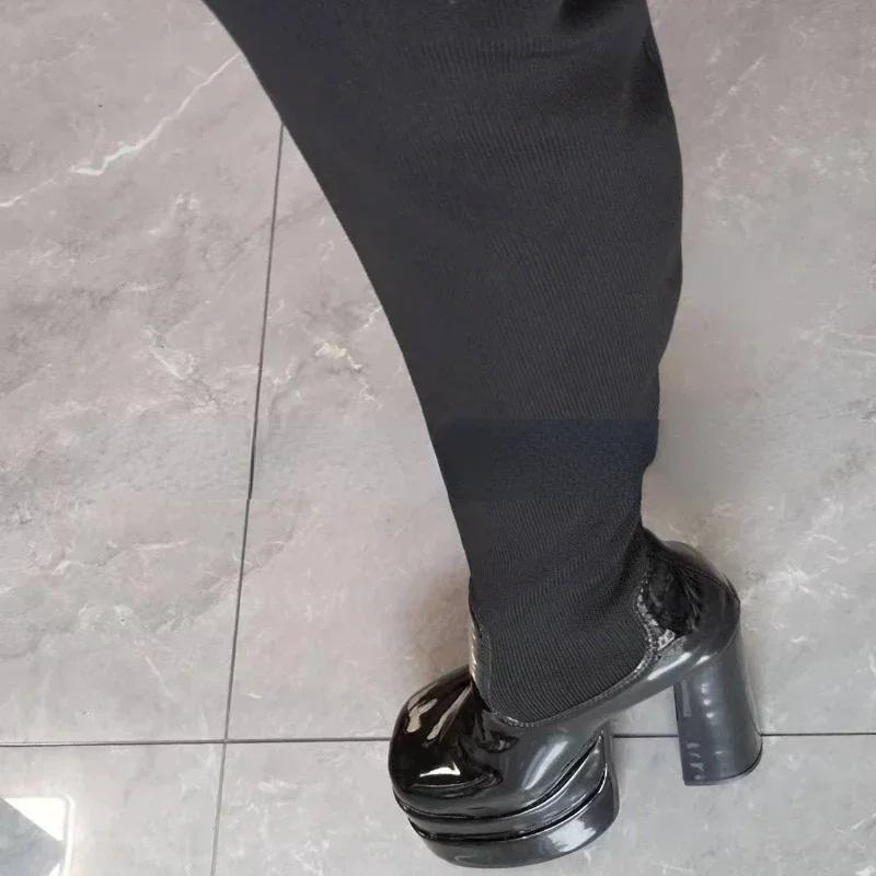 Fashion 2024 Autumn Elastic Over The Knee Sock Botas Women Big Size Chunky Heel Pumps Platform Fashion Boots for Women High Boots Goth