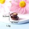 8pcs Cute Multi Color Small Coffee Cups Charm 3D Resin Beverage Cups Earrings Pendant Necklace Keychain DIY Jewelry Make