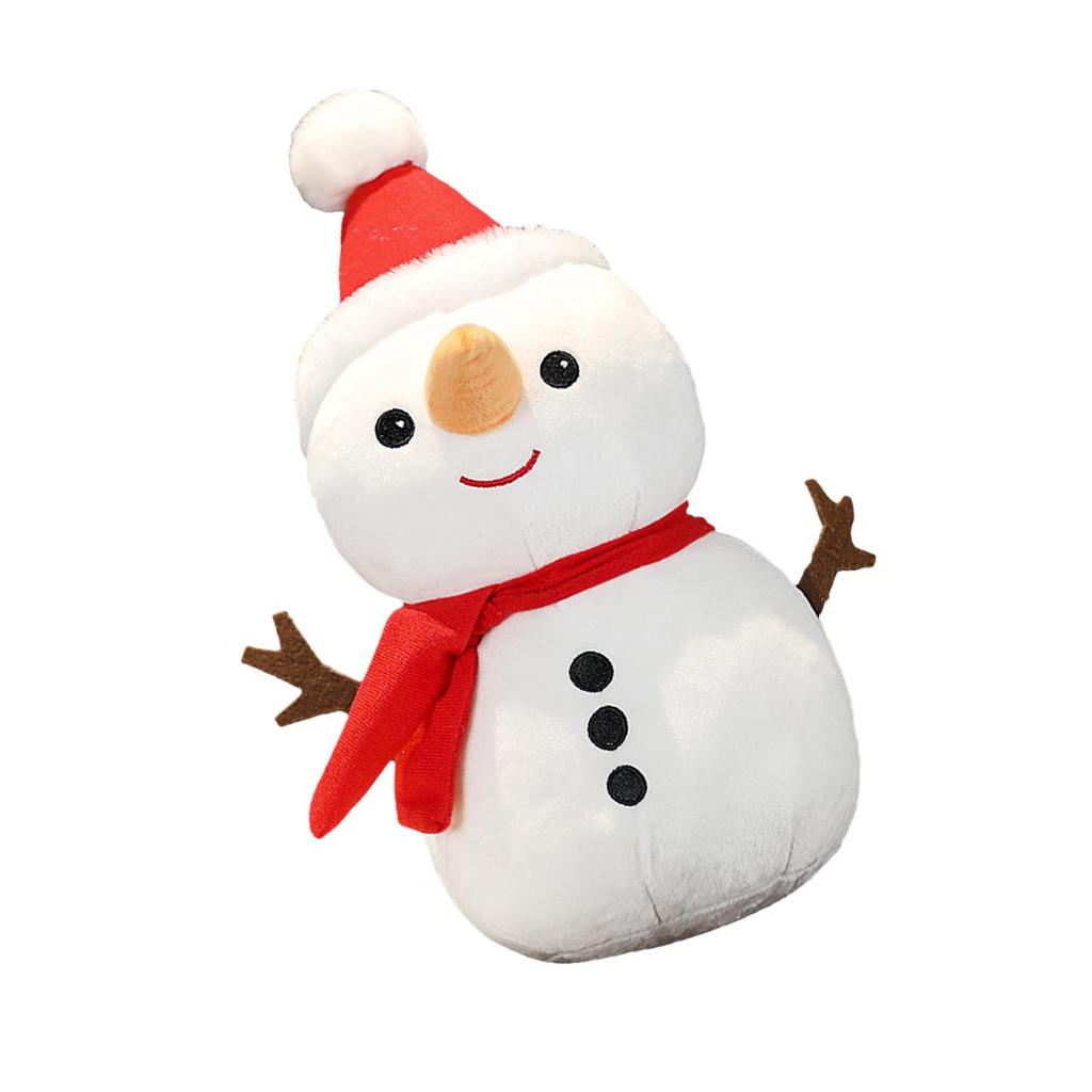 Snowman Plush Toy, Stuffed Doll, Hug Back Cushion, Cartoon Throw for Holiday Indoor Decor Gifts