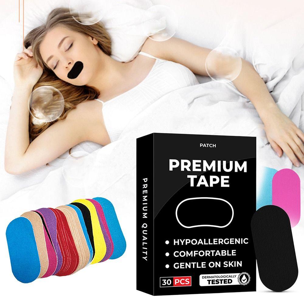 30PCS/Box Hypoallergenic Breathable Strips Multicolor Alternate Tapes Adhesion Stop Mouth Breathing