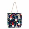 Snowman print thick rope single-shoulder beach bag 7310 KTB