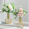Simple Hollow Iron Vase Transparent Fake Flower Simulated Small Wine Bottle Creative Flower Dried Flower Container