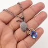 Natural Tanzanite Pendant 925 Sterling Silver Handmade Jewelry Bridesmaid Gift PP-55-1