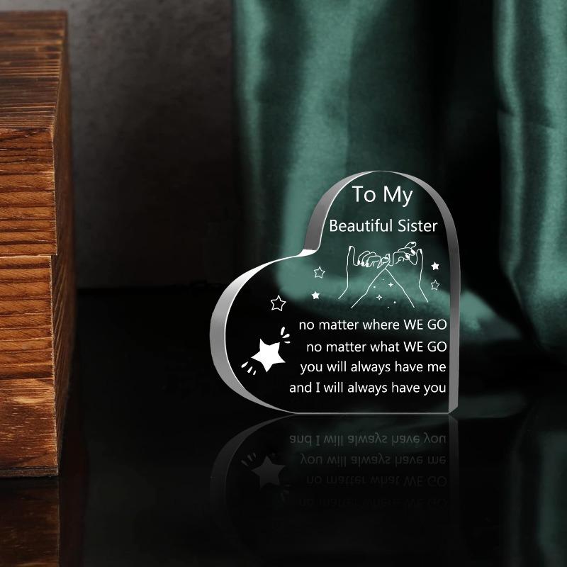 Акриловый подарок сестре - Искренний подарок на Рождество, День рождения и День матери