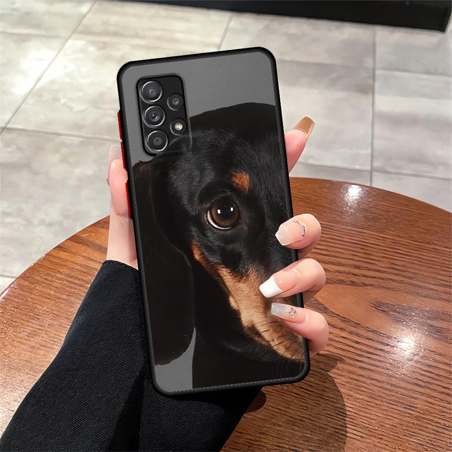 Интересная задняя крышка-чехол с таксами для Samsung Galaxy A36 A21s A25 A26 A35 A33 A73 A24 A52 A56 A54 A34 A53