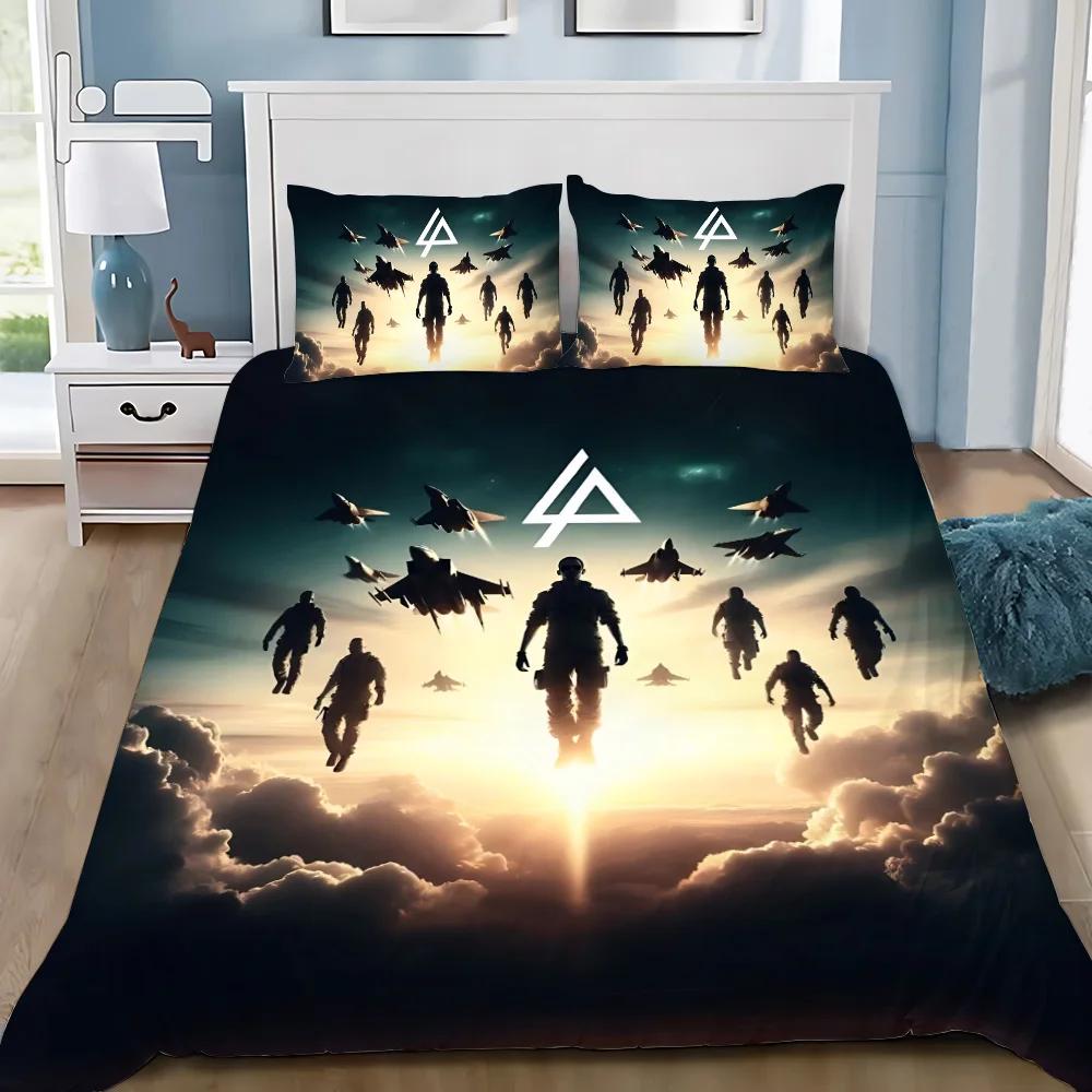 Duvet Cover Pillowcase Bedding Set Rock band Linkin P-Park Adult Boy Girl Bedroom Decoration Children Single Double Large Size