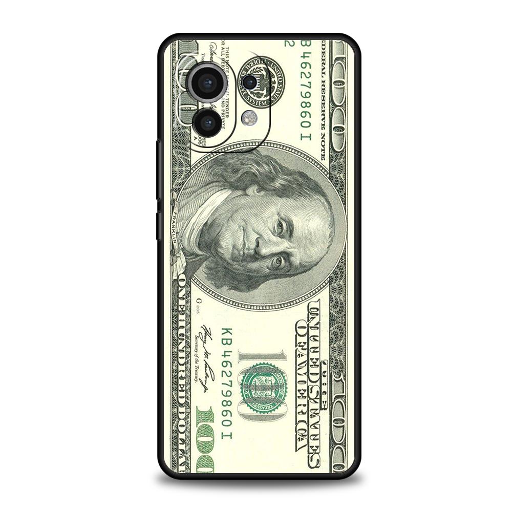 USD Dollar Cash Luxury Phone Case Cover for Xiaomi Mi 15 14 13 12 11 Ultra 14T 13T 12T 11T 10T Pro Lite 5G Shockproof Soft Capas