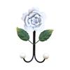 Wrought Iron Rose Flowers Double Hook Small Hook Door Behind Bathroom Kitchen Wall Perforation Free