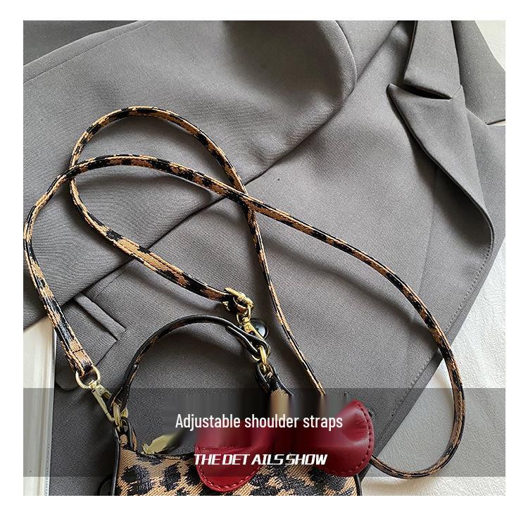 Мини-сумочка с леопардовым принтом и мини-бантом для девочек: Сумка кроссбоди на плечо Осень/Зима