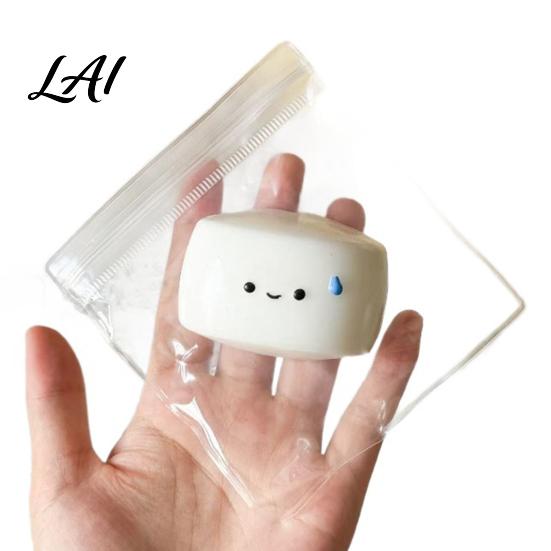 Cartoon Bun Squeeze Toy 1/2/3Pcs Expression White Steamed Sensory Pinch Desk Stress Reliever Fidget Focus Work Study Relief Hand Relaxation