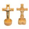 Catholic Table Wood Cross with Magnetic Stand Crucifix Cross Sculpture Religious Christian Gift Church Home Decorations