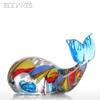 Colorful Whale Gift Glass Ornament Animal Figurine Handblown Home Decor Multicolor