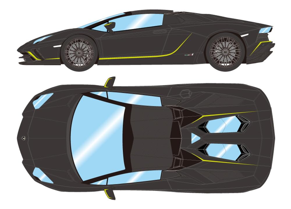 EIDOLON COLLECTION Lamborghini Aventador S Roadster Japan Limited Edition 2021 Nero Stripe Finished Product EM598A Make-Up 1/43 Pulso/Green