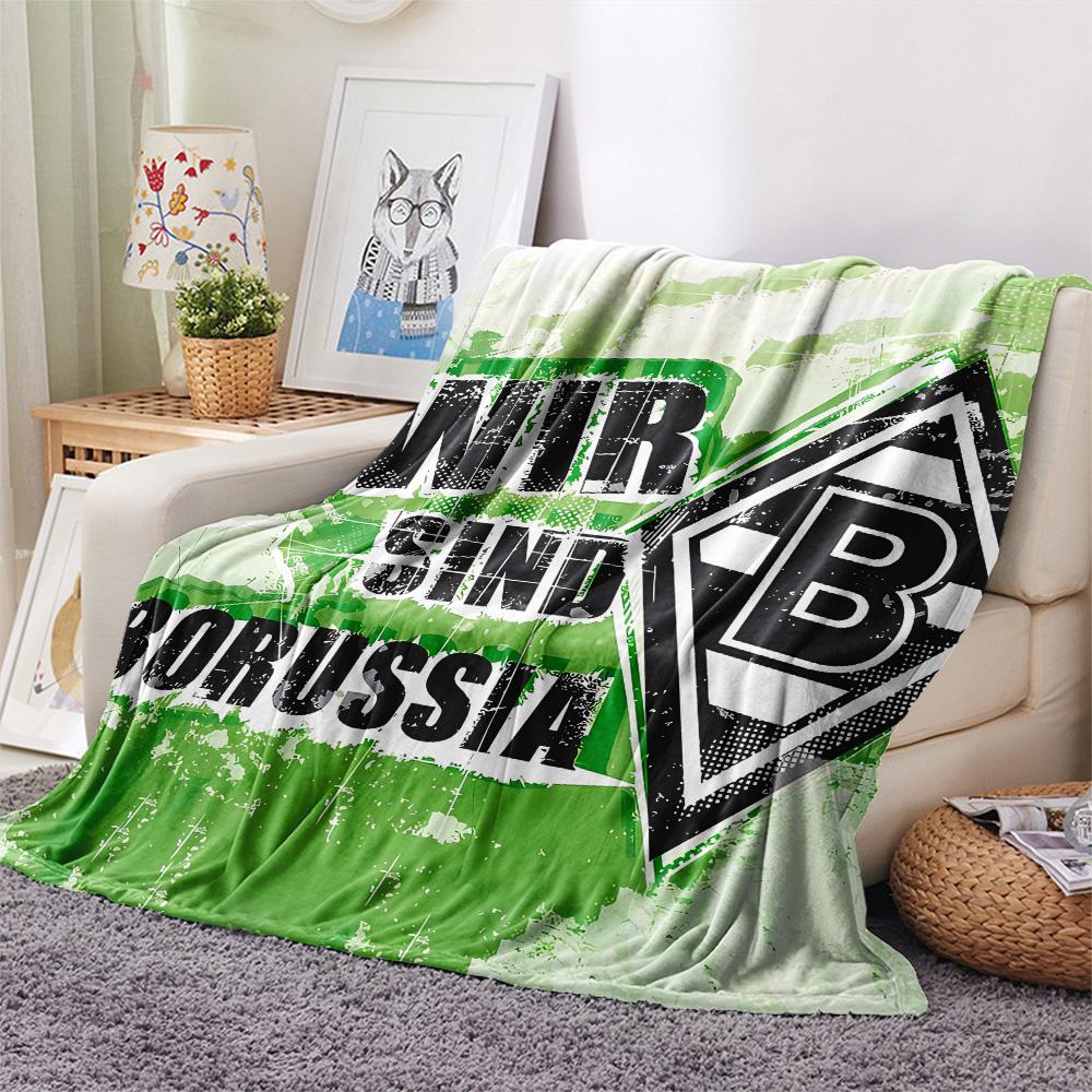 Borussia Print Flannel Blanket, High quality Comfortable for All Seasons, Home Decor, Warmth and Comfort, Perfect for Christmas Gifts