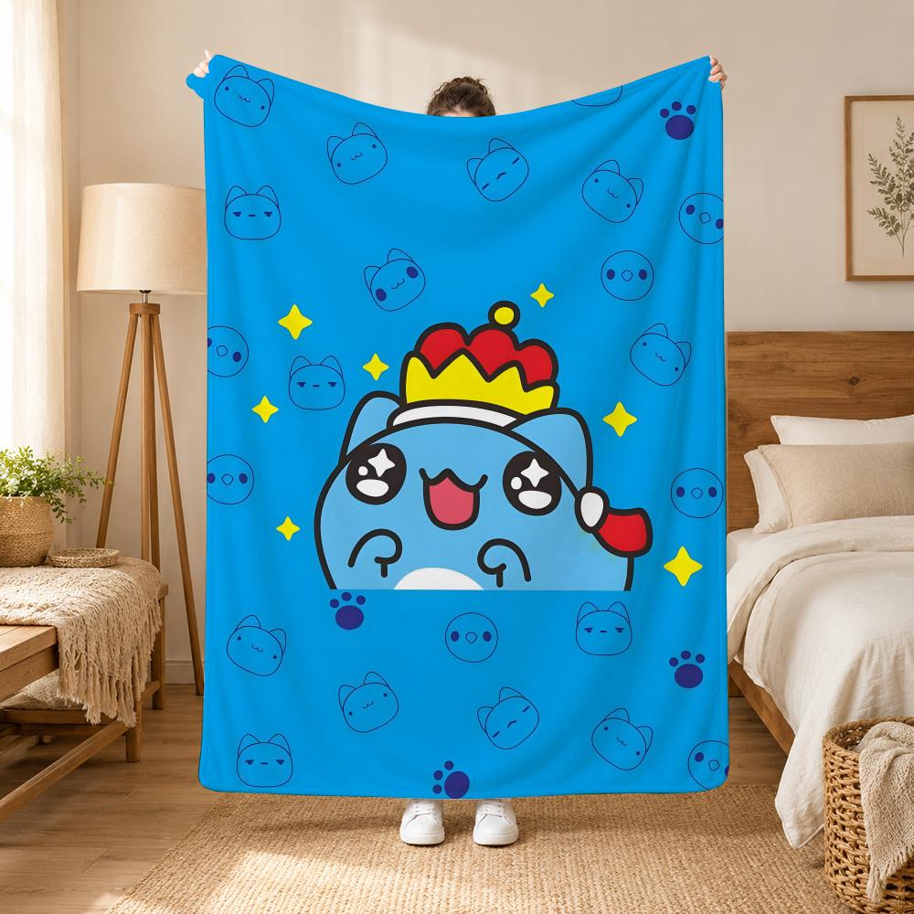 Bugcat Capoo Cartoon Character Throw 240g flannel blanket, suitable for sofas, beds, offices, exquisite gift blankets