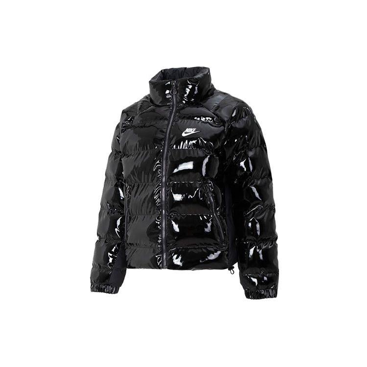 Nike Стеганая легкая хлопковая куртка с логотипом для улицы, женская куртка черного цвета FQ3575-010