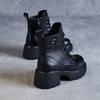 Leather British Retro Martin Autumn and Winter New Thick-soled Fashion Versatile Short Lightweight Women's Shoes