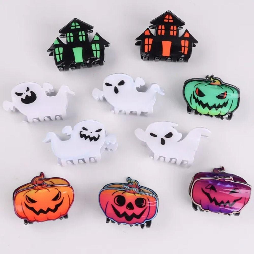 Pumpkin Halloween Claw Clip PVC Shark Clip Funny Ghost Hair Claw Girls