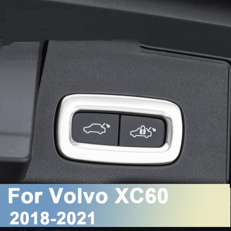 Нержавеющая сталь, электрическая кнопка переключения багажника на заднюю дверь автомобиля, наклейки на рамку, накладку для Volvo XC60 2018 - Аксессуары