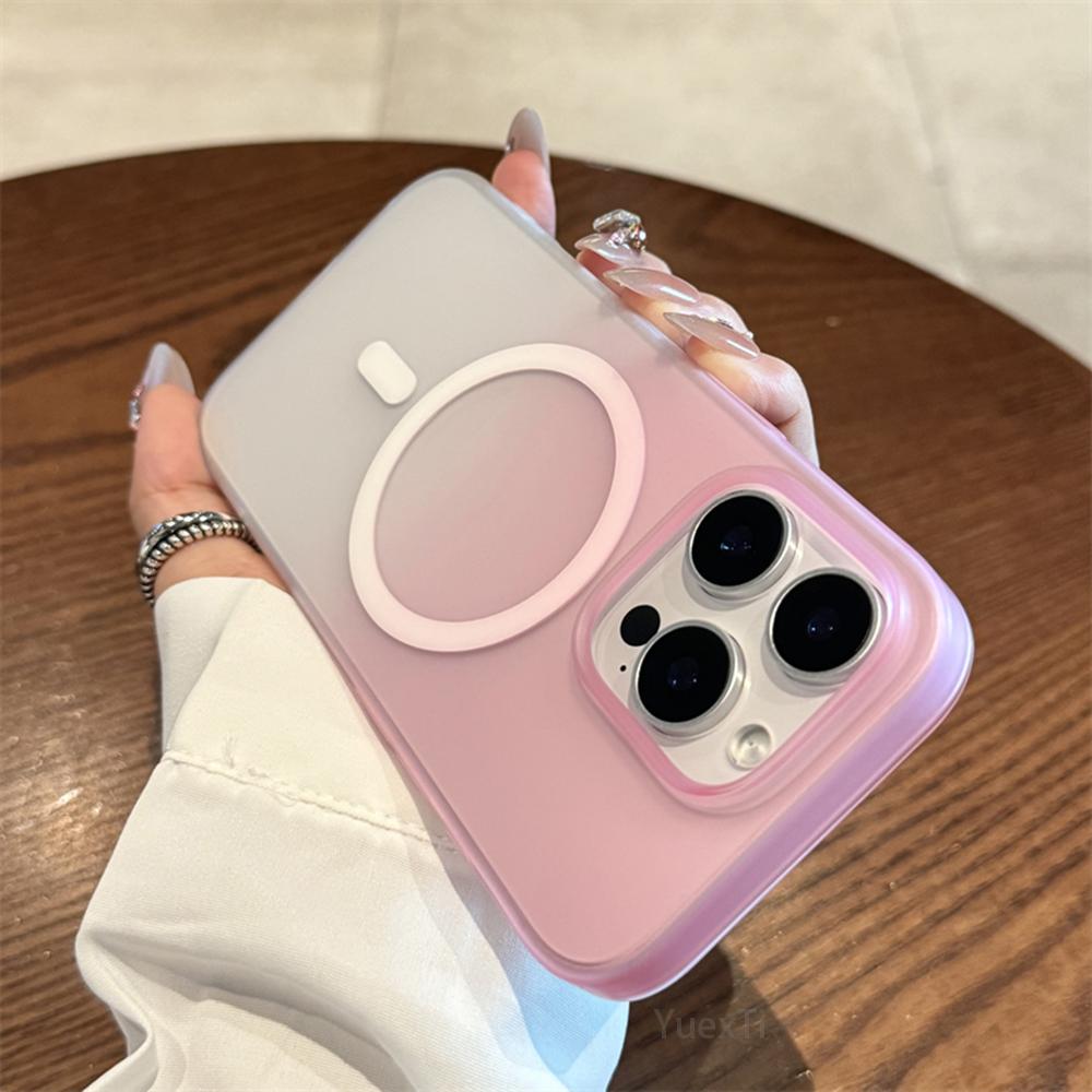 Роскошный Прозрачный Чехол Magsafe Для iPhone 16 15 14 13 12 Pro Max Plus Матовый Магнитный Бампер Задняя Крышка