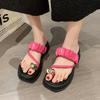 2024 Лето Новая Линия Раздельный Носок Платформа Женская Обувь Платформа Увеличение Пляжные Тапочки Для Женщин Сандалии