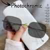 Luxury Photochromic Myopia Glasses Unisex Fashion Rimless Short Sight Eyeglasses Women Vintage Minus Diopter Sunglasses Eyewear