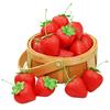 10Pcs Artificial Strawberry Simulation Fruit Model for Home Kitchen Wedding Table Decoration Basket Display Photography