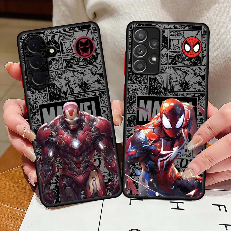 Чехол для телефона Marvel Deadpool Sipiderman для Samsung Galaxy A73 A33 A34 A36 A35 A17 A52 A16 A15 A54 A56 A55 A14 A23 A52S A72