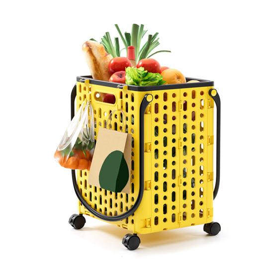 Yousheng Складная тележка для покупок Складная хозяйственная тележка с поворотными колесами на 360 градусов Легкая складная тележка на колесиках с крючками для продуктов