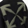 OFF WHITE FW21 Свитер Свободный крой Мужской Черный OMHE088F21KNI0011055