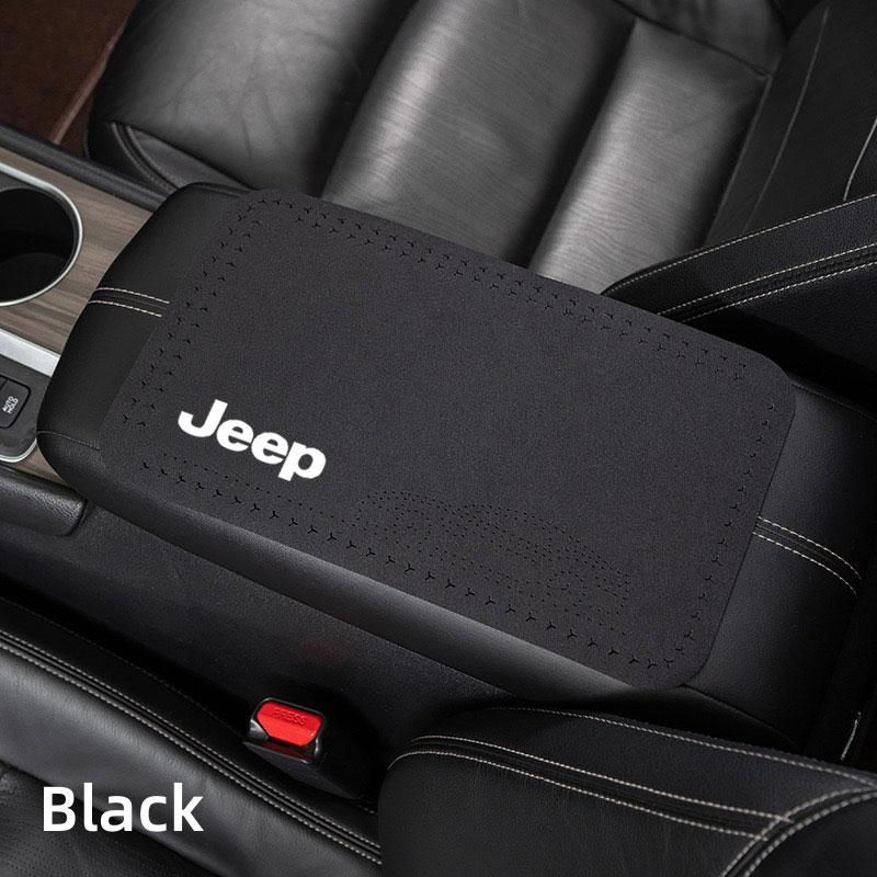 AIY5 Car Armrest Box Mat Soft Case Center Console Box Pad Mat For Jeep Grand Cherokee Wrangler JK Gladiator Compass Renegade Patriot