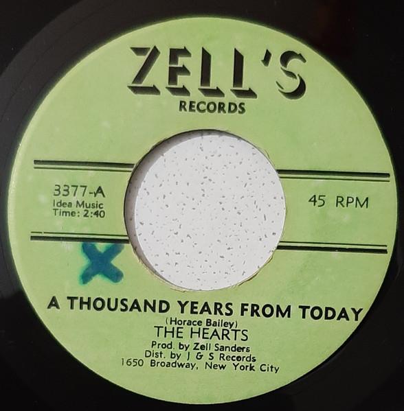 7inch Record HEARTS - A Thousand Years From Today / I Fee 3377 Zell's Records 1970 US Soul/Funk Used