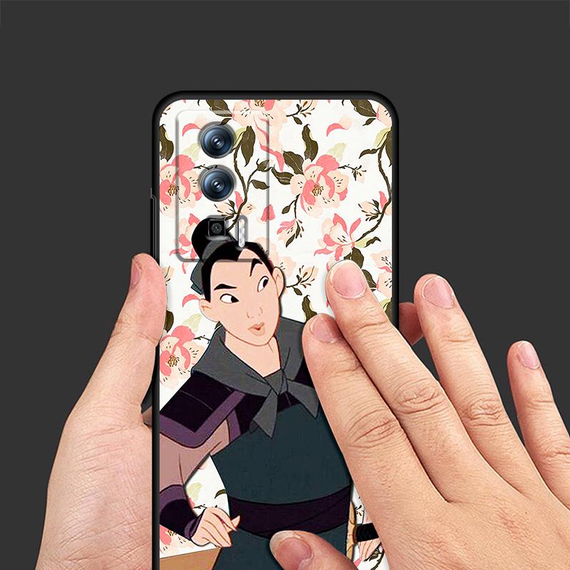 Аниме Девушка Мулан Крутой Чехол Для Телефона Xiaomi Redmi 9A 9C 9AT 10C 9 9T 10 12C 13C 8 12 K60 A1 K50 K40 5G Черный