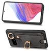 For Google Pixel 9a Retro Leather Phone Back Cover with Card Slots and Ring Holder