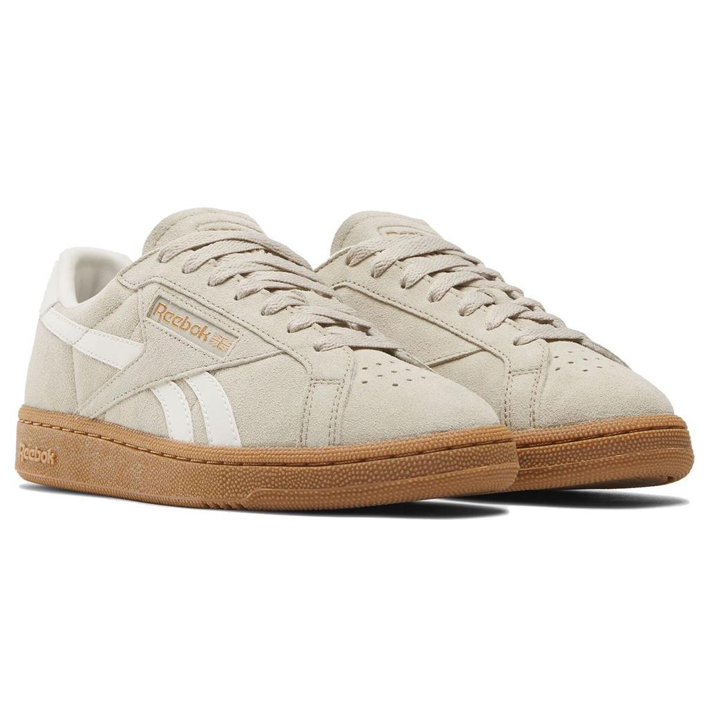 Reebok Club C Grounds UK Classic бежевые женские кроссовки Chalk Gum кремовые 100208145