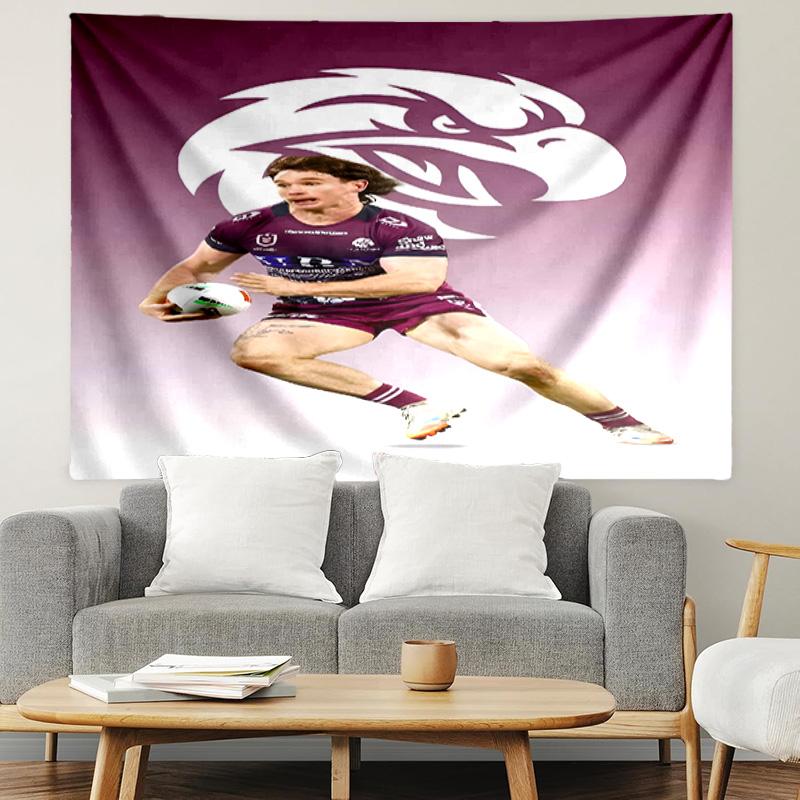 Manly Warringah Sea Eagles Print Tapestry, Lightweight Wall Hanging, for Bedroom, Dorm, Living Room, Home Art Decor, Birthday Christmas Gift for Frien