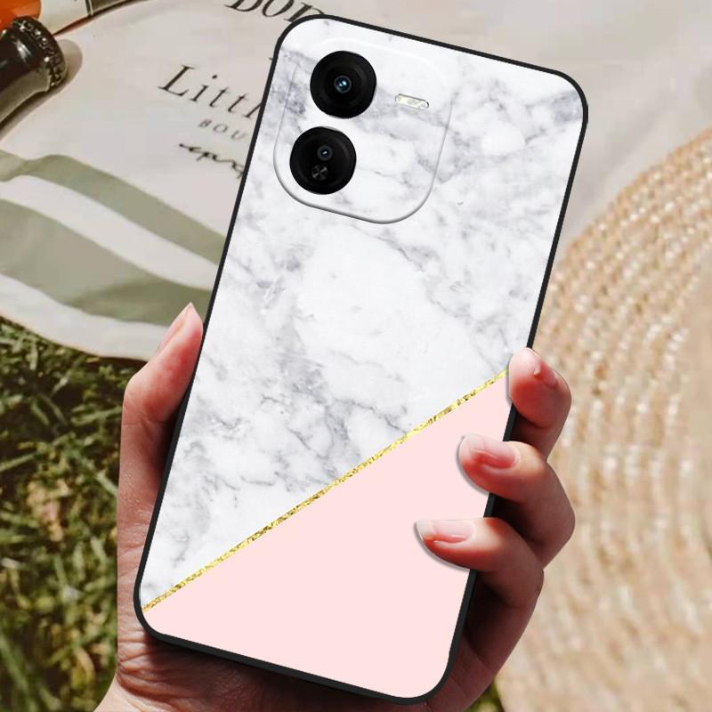 Для VIVO IQOOZ9X IQOO Z9 Turbo Z9X Z9Turbo 5G Роскошный Расписной Телефон Силиконовая Задняя Крышка IQOO Z9X Чехлы Защитный Чехол Capas