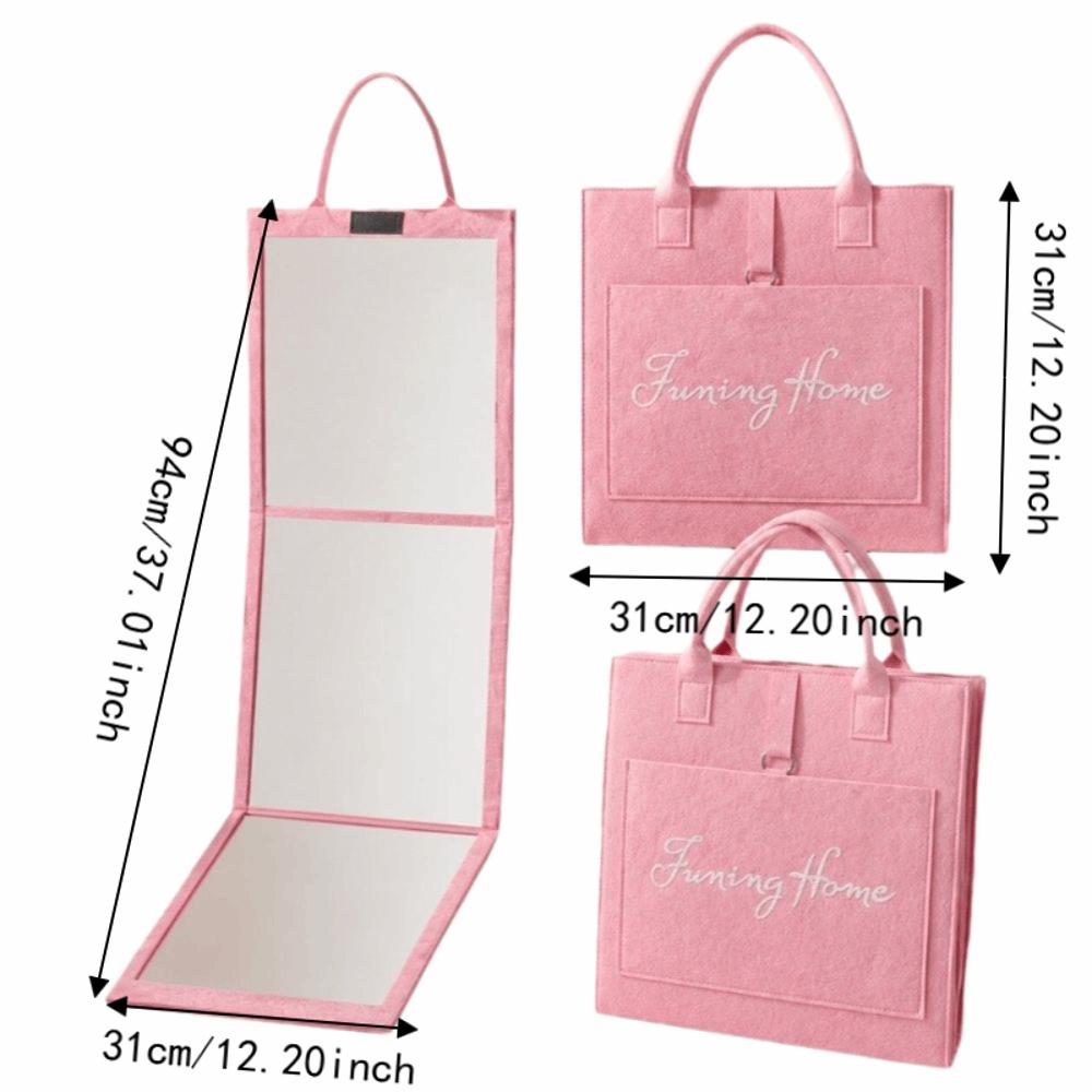 Can Be Flat Can Be Stand Foldable Full-Length Mirror Thoughtful Protection Makeup Mirror Dormitory