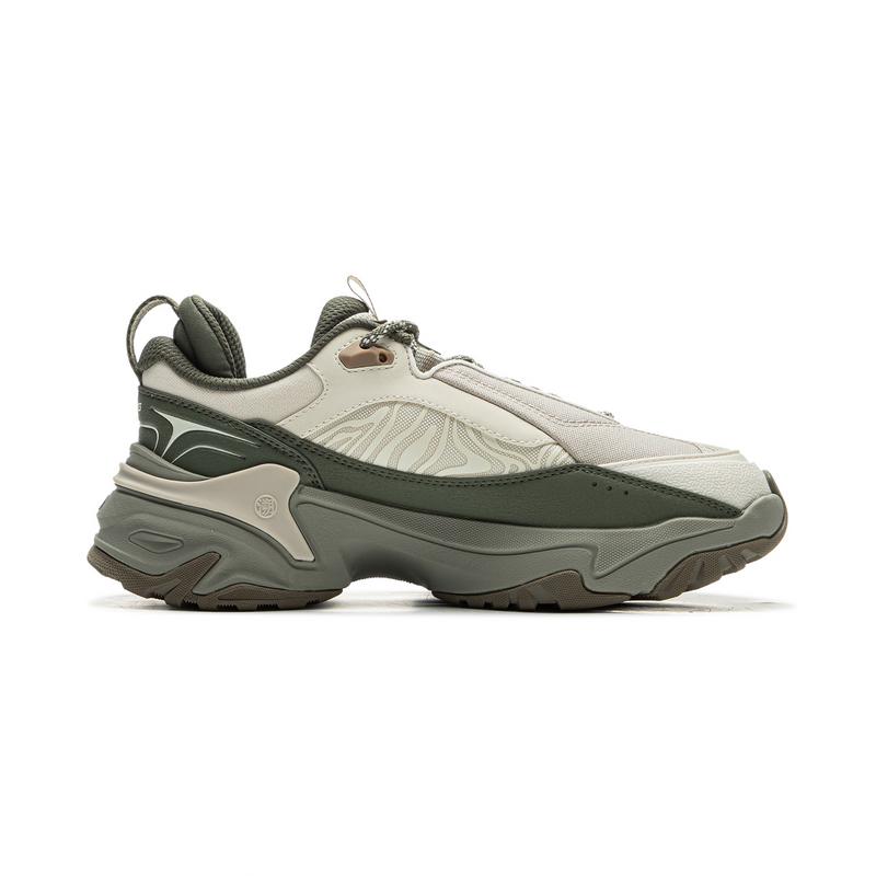Li Ning CF Tracing, Qianhang Ce3 Амортизация Скользкие Устойчивые к истиранию Низкие Туристические Ботинки Женские Бежево-Зеленые AHCU038-3