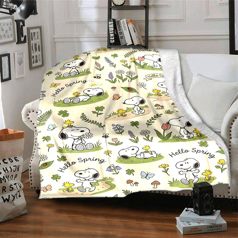 Snoopy'S Adventure Blanket Soft Throw Blanket For Home Bedroom Bed Sofa Travel Office Solid Christmas Blanket