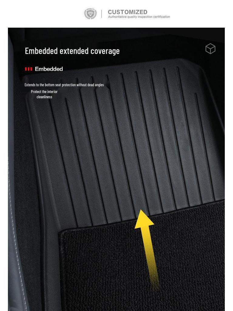 Коврик в передний багажник из ТПЭ и накладка на спинку заднего сиденья для Tesla Model Y