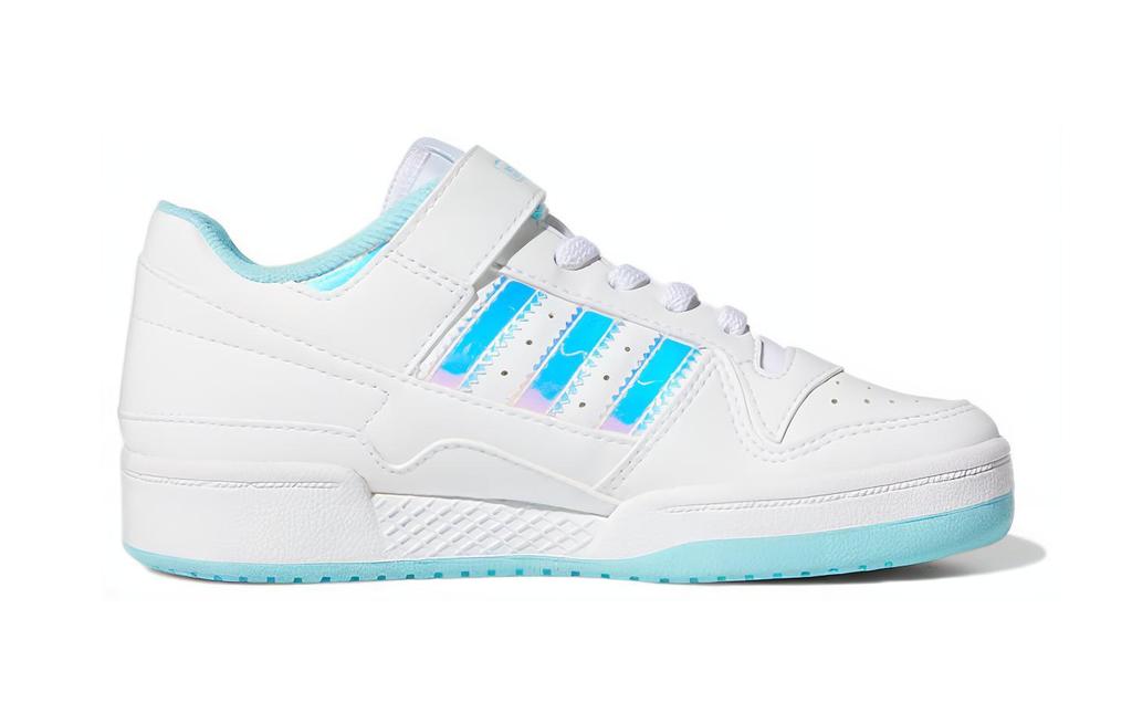 adidas Оригинальные FORUM Радужные Низкие Скейтбордические Кроссовки Бело-Синие Детские Возраст 3-7 Лет GZ8846