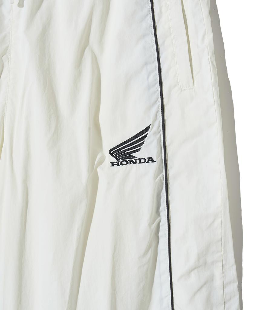 PHYPS MOTORCYCLE Basic Logo Nylon Track Pants Ivory
