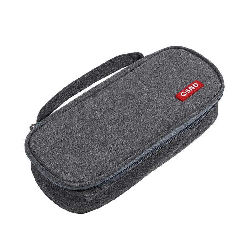 Ручной двухслойный пенал из ткани Оксфорд однотонный студенческий пенал с отделением с зажимом для ручки сумка для хранения школьных канцелярских товаров