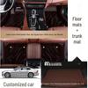 Genuine Leather Car Floor Mats - Universal Fit for Various Models, Available for Dropshipping.
